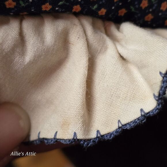 2 Handmade Mallard Duck Colorful Throw Couch Pillow Blue Embroidered Ruffle 15" - Picture 5 of 6